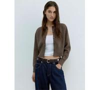 Pull&Bear - Cardigan corto marrone con bottoni L