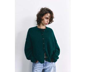 Pull&Bear cardigan in maglia morbida verde bottiglia L