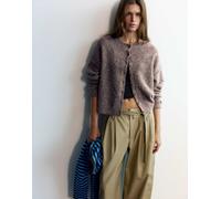 Pull&Bear cardigan morbido in maglia marrone M