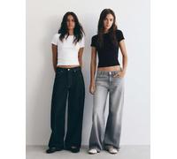 Pull&Bear - Confezione con T-shirt a coste bianco/nero-Multicolore L