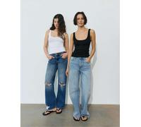 Pull&Bear - Confezione con top senza maniche bianco/nero-Multi S