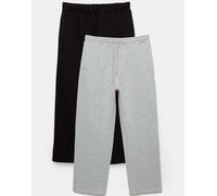 Pull&Bear - Confezione da 2 paia di joggers grigio mélange XL