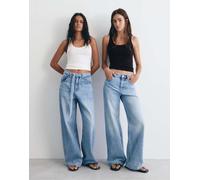 Pull&Bear - Confezione da 2 top senza maniche color bianco e nero-Multicolore M
