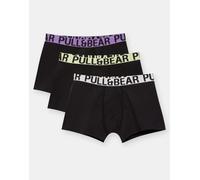 Pull&Bear - Confezione da 3 boxer multicolore con logo grande XL