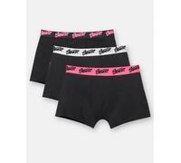 Pull&Bear - Confezione da 3 boxer neri con logo stwd rosa in altri colori-Multicolore S