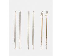 Pull&Bear - Confezione da 3 paia di orecchini pendenti dorati-Oro M