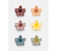 Pull&Bear - Confezione da 6 fermagli per capelli gialli a forma di ibisco-Giallo M