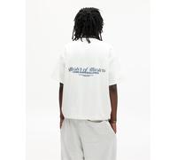 Pull&Bear - Felpa a maniche corte bianco sporco ricamata XL