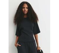 Pull&Bear - Felpa a maniche corte nera-Nero XS