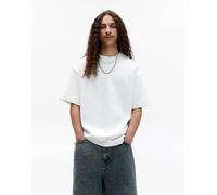 Pull&Bear - Felpa basic a maniche corte color bianco sporco M