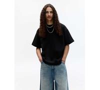 Pull&Bear - Felpa basic a maniche corte nera-Nero L
