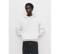 Pull&Bear - Felpa basic bianco sporco con cappuccio 2XL