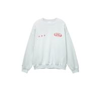 Pull&Bear Felpa blu cielo / rosso Donna Pull&Bear XL blu cielo / rosso