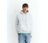 Pull&Bear felpa con cappuccio basic azzurro cielo-Blu M