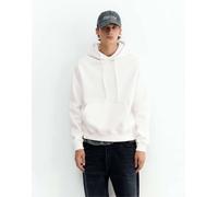 Pull&Bear felpa con cappuccio basic bianco sporco XL