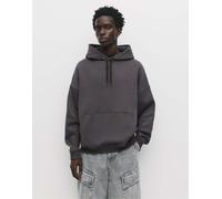 Pull&Bear - Felpa con cappuccio basic grigia-Grigio 2XS