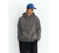 Pull&Bear felpa con cappuccio basic grigia-Grigio M
