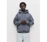 Pull&Bear - Felpa con cappuccio basic grigio blu XS