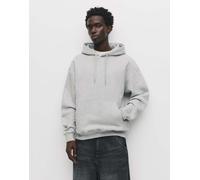 Pull&Bear - Felpa con cappuccio basic grigio mélange L