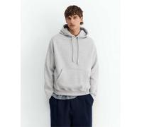 Pull&Bear felpa con cappuccio basic in grigio mélange XS
