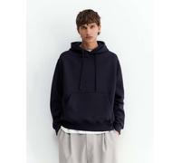 Pull&Bear felpa con cappuccio basic navy-blu navy L