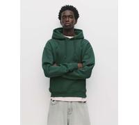 Pull&Bear - Felpa con cappuccio basic verde bottiglia XS