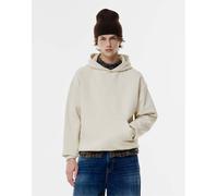 Pull&Bear - Felpa con cappuccio bianco sporco S