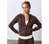 Pull&Bear felpa con cappuccio e zip marrone M