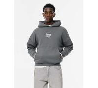 Pull&Bear - Felpa con cappuccio grigio scuro con grafica a tema minerali L