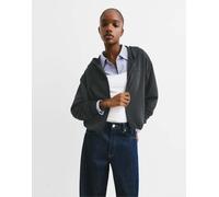Pull&Bear - Felpa con cappuccio nera a palloncino-Nero XS