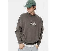 Pull&Bear - Felpa girocollo grigia con lupi-Grigio L