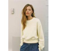 Pull&Bear felpa girocollo in giallo chiaro XL