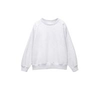 Pull&Bear - Felpa oversize grigio mélange con cuciture a vista XS