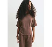 Pull&Bear - Felpa marrone a maniche corte M