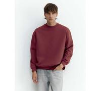 Pull&Bear felpa relaxed fit bordeaux-Rosso XL