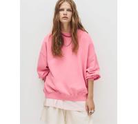 Pull&Bear - Felpa rosa medio con etichetta Pacific Republic M