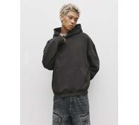 Pull&Bear - Felpa squadrata grigia con cappuccio-Grigio XS