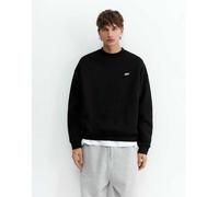 Pull&Bear felpa squadrata nera-Nero 2XS