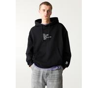 Pull&Bear Felpa 'THE VAN GOGH SERIES' nero / bianco, Taglia M