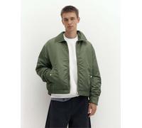 Pull&Bear giacca bomber con colletto a camicia verde medio XL