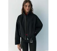 Pull&Bear - Giacca bomber nera a palloncino-Nero M