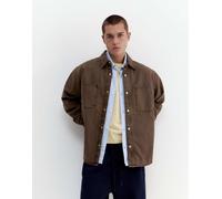 Pull&Bear - Giacca color cioccolato con tasca-Marrone M