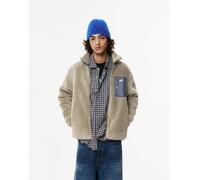 Pull&Bear - Giacca combinata grigio blu in montone sintetico S