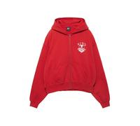 Pull&Bear Giacca di felpa 'STWD' rosso / bianco Uomo - PROMO - Felpe - Felpe con cappuccio e zip Pull&Bear S