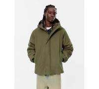 Pull&Bear - Giacca impermeabile trapuntata verde con cappuccio M