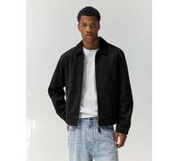 Pull&Bear - Giacca in camoscio sintetico nera-Nero 2XL