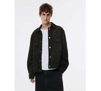 Pull&Bear - Giacca in camoscio sintetico nera-Nero 2XL