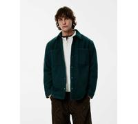 Pull&Bear - Giacca in montone sintetico color verde scuro L