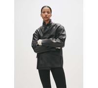 Pull&Bear - Giacca in pelle sintetica nera-Nero XS