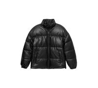 Pull&Bear - Giacca imbottita nera in pelle sintetica-Nero L